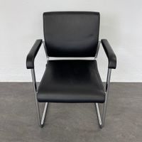 Wilkhahn Sito Freischwinger Leder Schwarz
