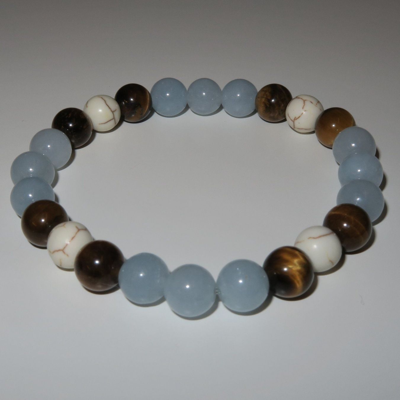 Bracciali & Braccialetti: Herren Armband - Edelstein LAVA, TÜRKIS – Nuovo e nell'imballaggio originale da Visp venduto da steinschmuckwelt 1