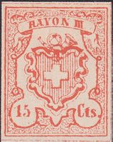Rayon III, Nr.19 (15 Cts) ungebr., Replik von Peter Winter