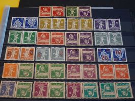 LOT KEHRDRUCKE; POSTFRISCH 22 STÜCK