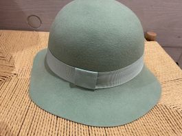 Neue 100 % Wolle Hut – Grüner Cloche-Hut