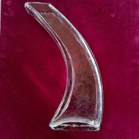 Hergiswil elegante Glasvase, Mondform, Dekovase, Blumenvase