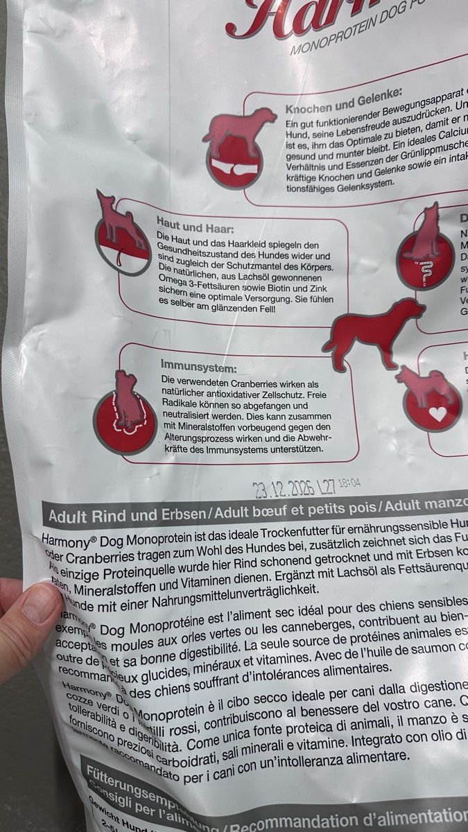 Futter: Hundefutter trocken Harmony Monoprotein Lamm – Neu (gemäss Beschreibung) aus Zürich von laurric 3