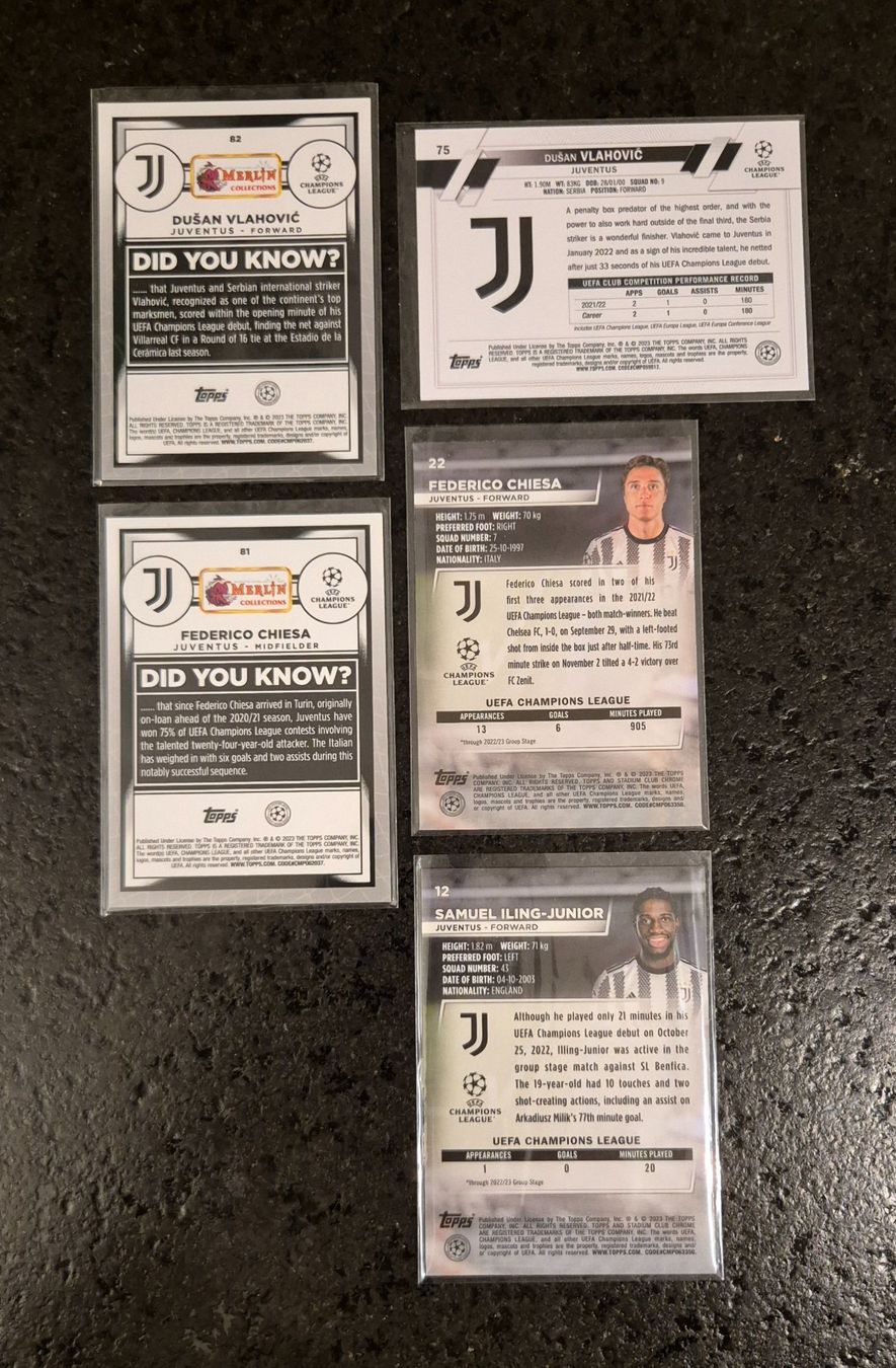 Topps Sammelbilder & Trading cards: Juventus Lot - Topps – Neu (gemäss Beschreibung) aus Burg AG von Danoe 1