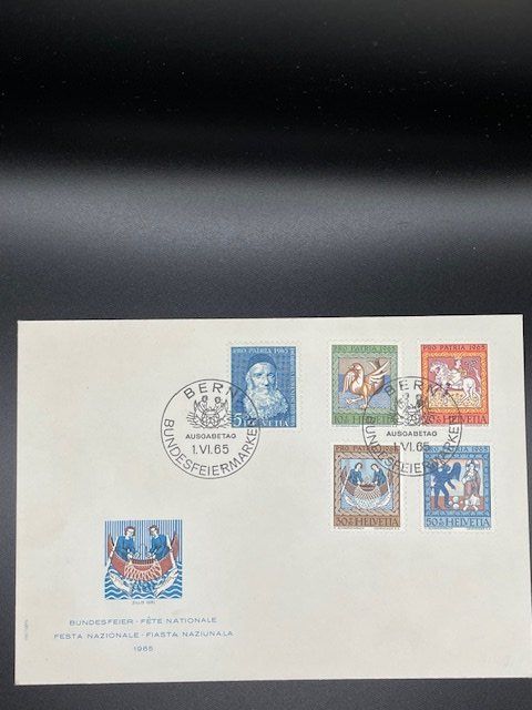 Alle Briefmarken: Ersttagsbrief Bundesfeier 1965 – Gebraucht aus Herisau von ErWi9100