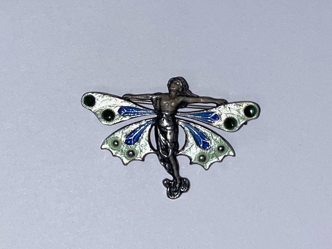 Spille & Fermagli: Emaille Brosche Anhänger – Usato da Zürich venduto da Vintage-Jewellery