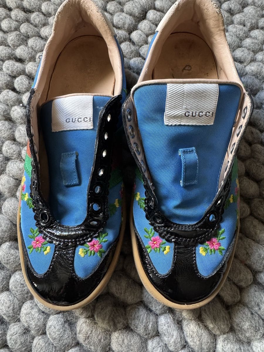 Gucci Scarpe da donna: Gucci Baskets fleuries bleues, taille 35 – Usato da Genève venduto da inf_2ggr