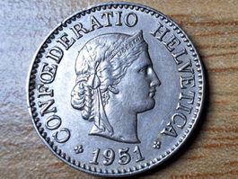 10 Rappen 1951 - vorzüglich!