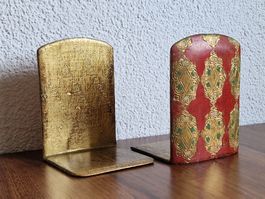 2 Vintage Antik Buchstützen aus Holz, Shabby Chic Stil, Top!