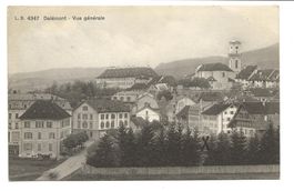 Delémont - Delsberg (JU) Stadtpartie mit Kirche - 1918