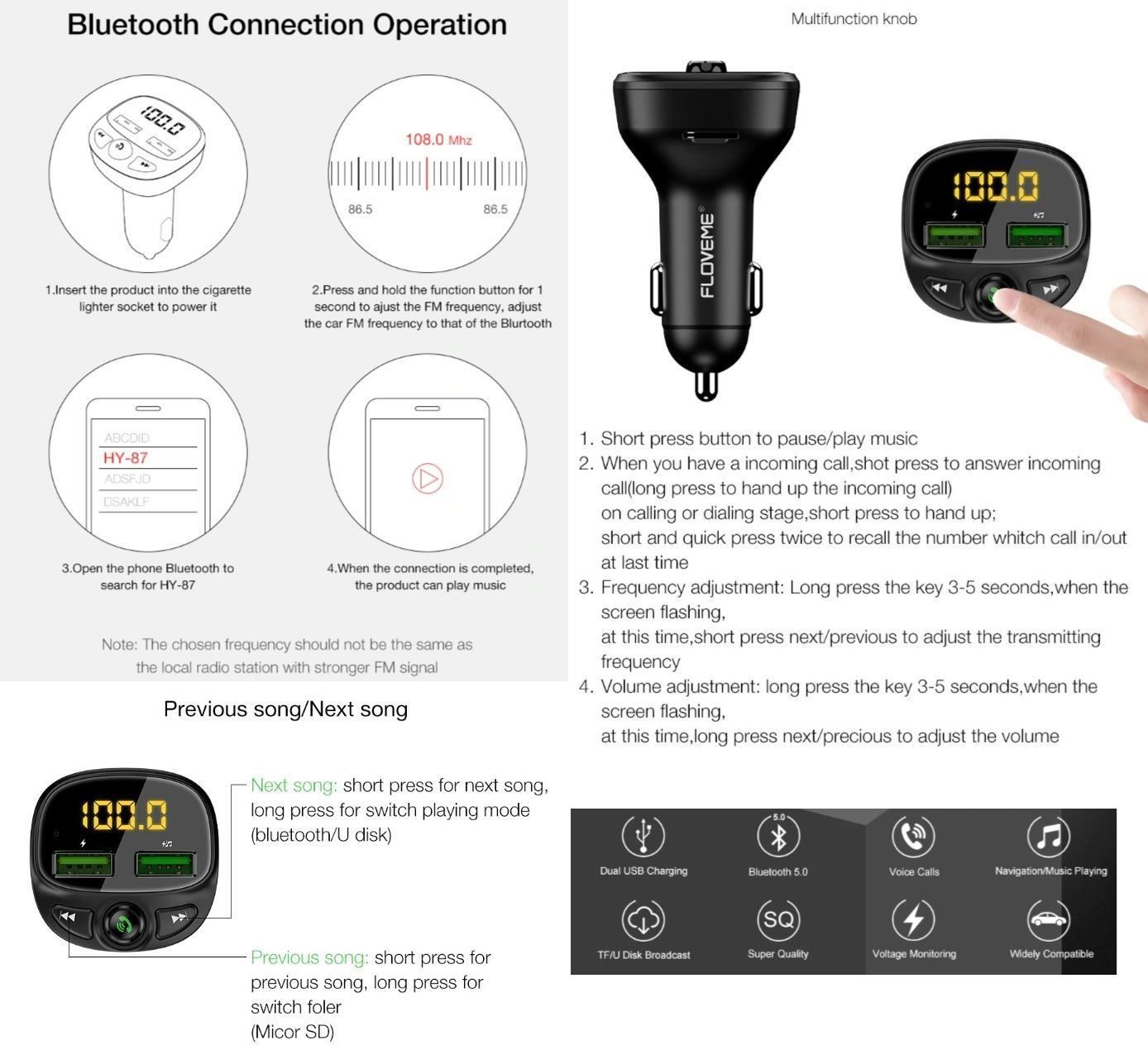 Laufwerke & Adapter: Transmetteur Bluetooth 5.0 Chargeur USB – Neu (gemäss Beschreibung) aus Yverdon-les-Bains von rogi80 8