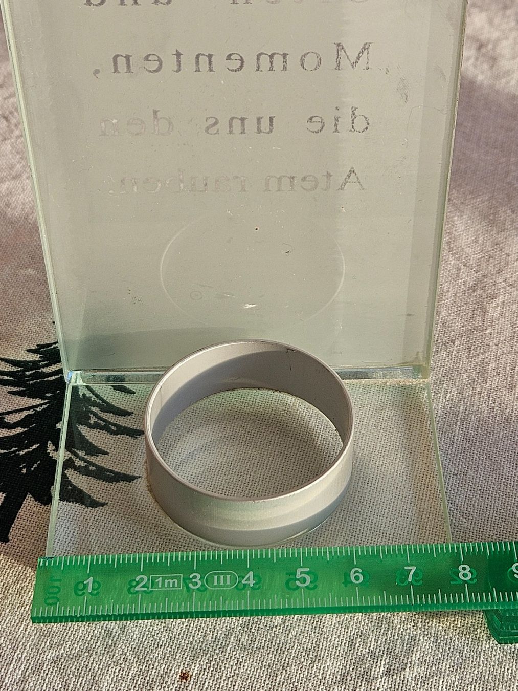 Portacandele: Kerzenständer aus Glas mit Spruch – Usato da Wettingen venduto da Sk8ertomda 2