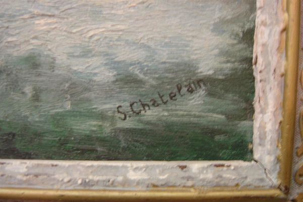 Gemälde: Jura Landschaft, S. Chatelain – Gebraucht aus Bure von 1319 3