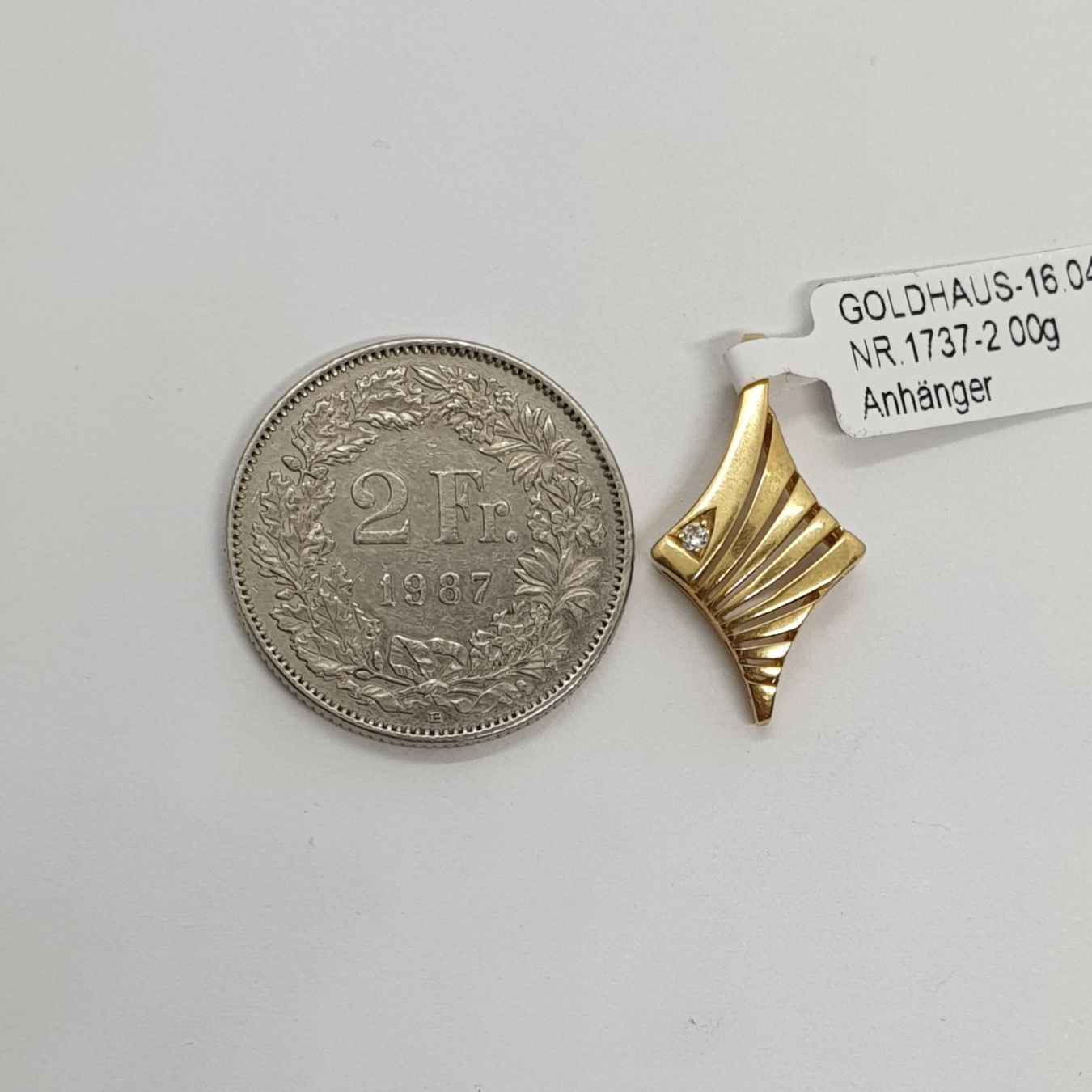 Anhänger: Echt 18K Gold - Brilliant Anhänger – Gebraucht aus Luzern von Luzern-Goldhaus 5