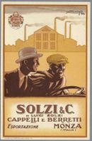 1929 MODENA, CAPPELLIFICIO SOLZA, SELTENE REKLAME SIGN. ARGO