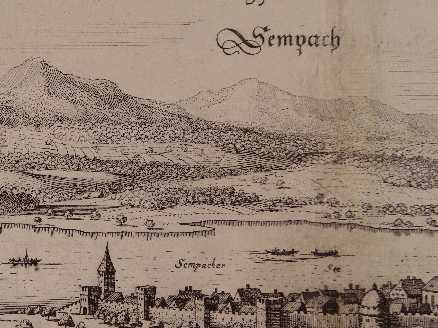 Stiche: SEMPACH, KUPFERSTICH 1654 – Gebraucht aus Grüningen von Kartensammler 3