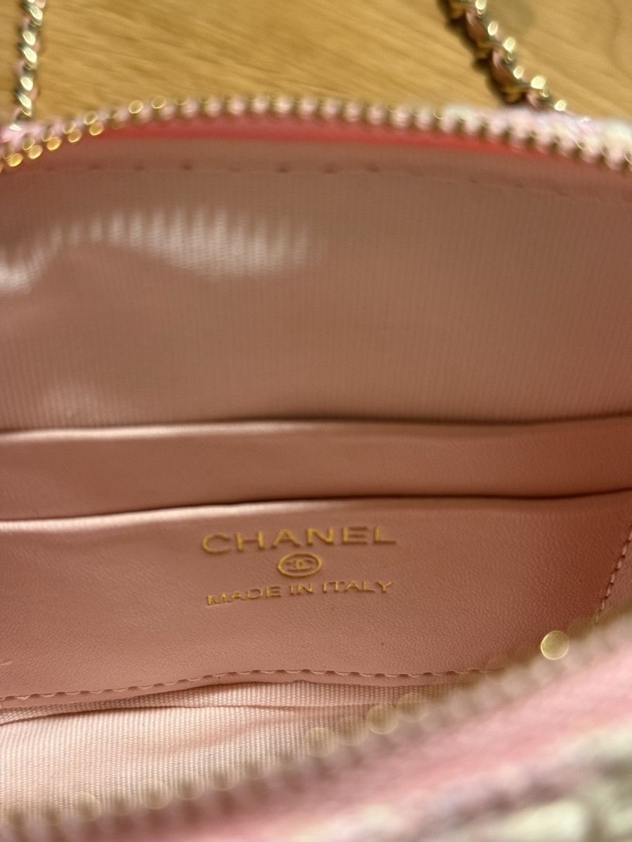 Chanel Borse da donna: CHANEL Pink Houndstooth Mini Tweed Tasche – Nuovo (secondo la descrizione) da Winterthur venduto da Skerk18 5
