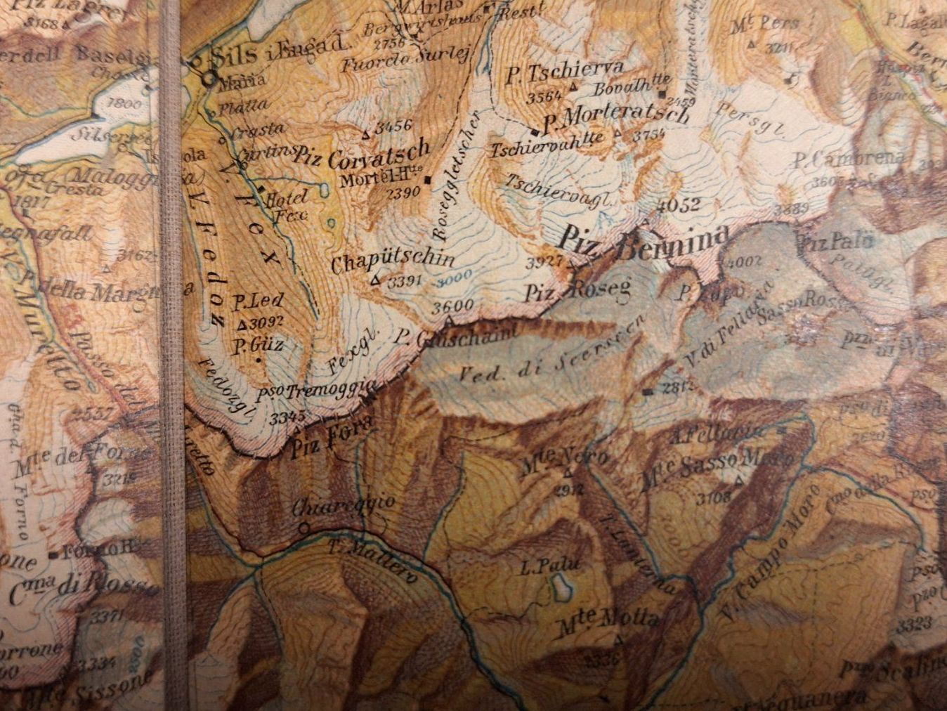 Landkarten & Atlanten: Wanderkarte von Graubünden - 1908 – Gebraucht aus Grabserberg von Sahara947 4