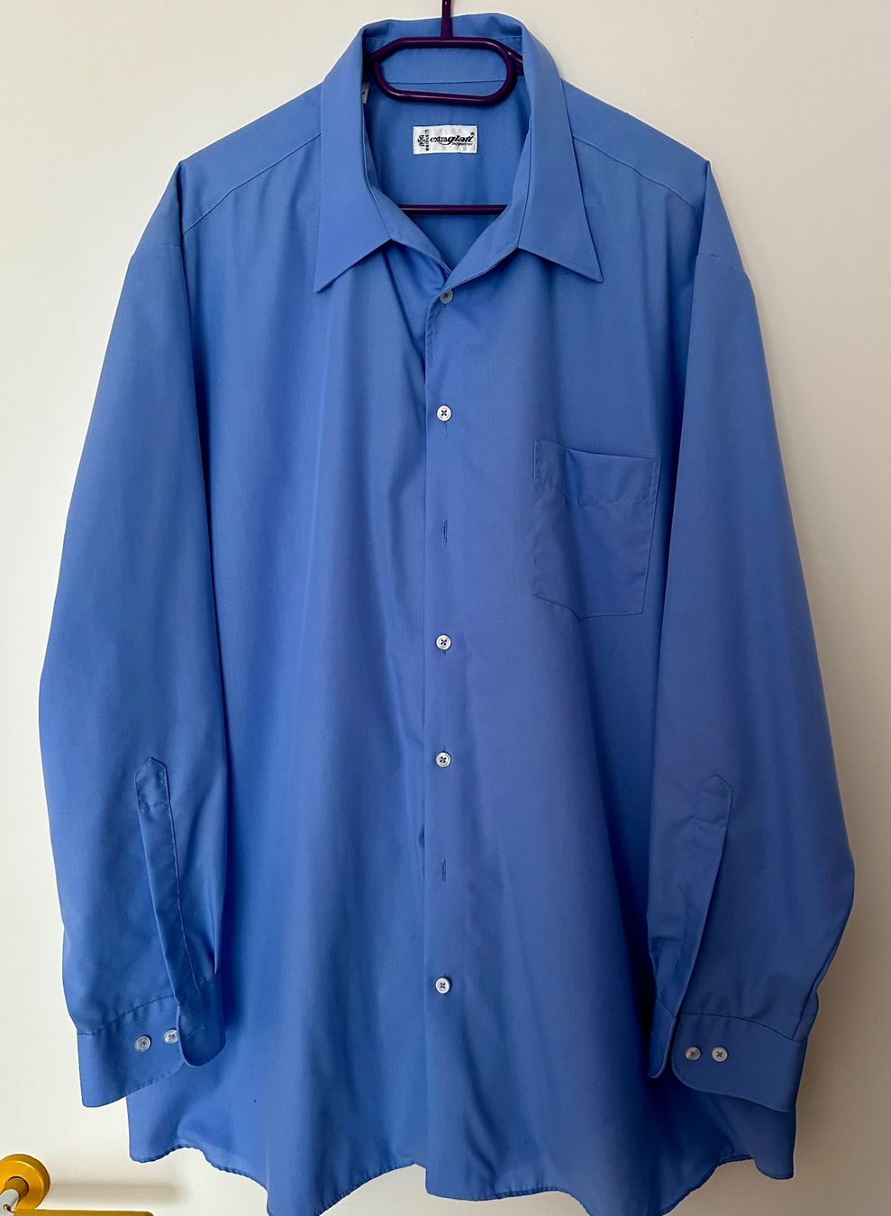 Walbusch Camicie: Hemd blau von Walbusch, Grösse 47/48 – Usato da Wallbach venduto da paxnic