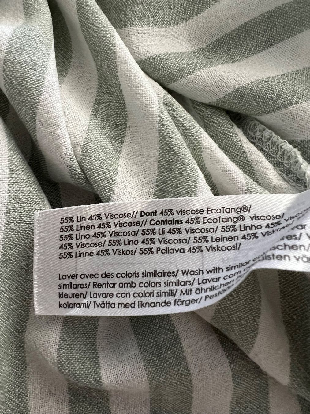 Chemisiers: Damen Leinen Bluse gestreift Cache Cache Grösse L – D'occasion à Ruggell par Malbuntiger01 3