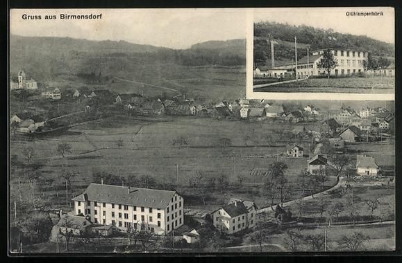 Cartoline postali: Birmensdorf, Glühlampenfabrik, Teilansi – Usato da Berlin venduto da bartko-reher