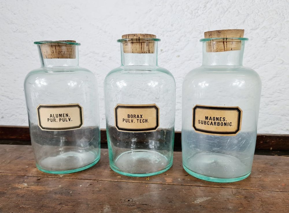 12 Glasflaschen - Apothekerflaschen-Stil, 12,5cm Hoch, 6cm Durchmesser, 250ml Fassungsvermögen, Für Deko, Vasen Oder Aufbewahrung