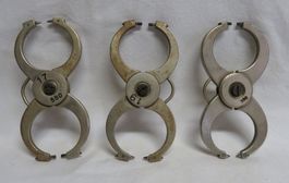 Altes Uhrmacherwerkzeug 3 Rundlaufzirkel aus Metall