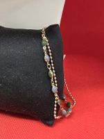 Armband doppelt mit Steinen und Barren neu