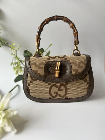 Gucci Jumbo GG Bamboo 1947 Top Handle Bag — NEW 🤎 🎋✨
