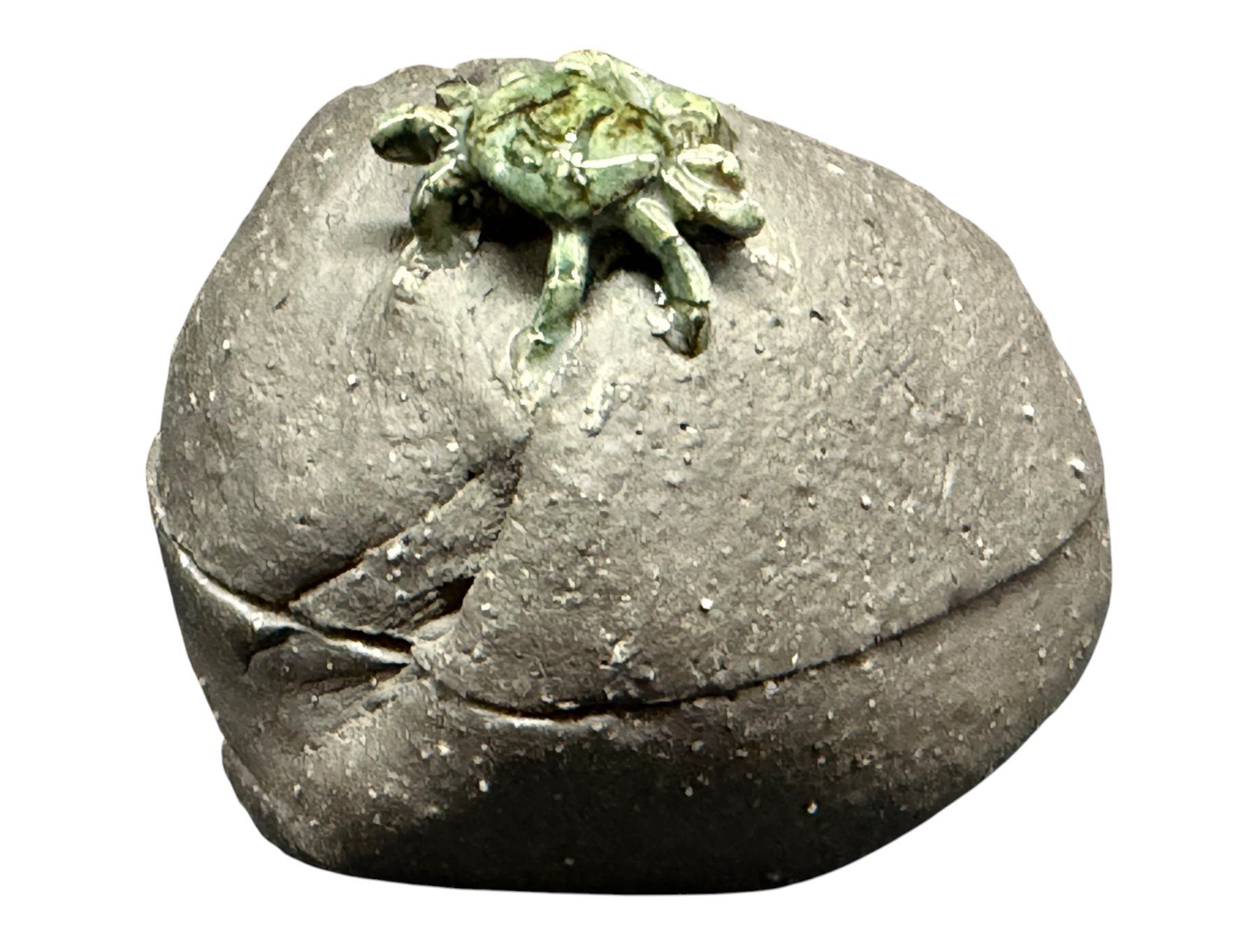 Schmuckkästen: Boîte à bijoux en grés représentant un crabe sur un rocher – Gebraucht aus Morges von deco.vintage 2