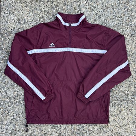 Vintage Adidas burgundy Half-Zip jacket