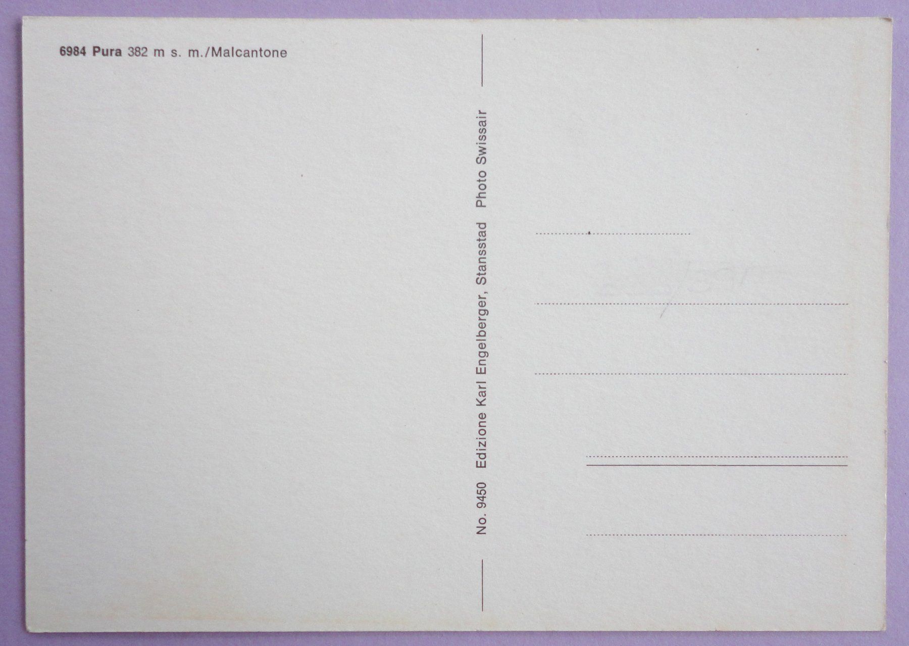 Cartoline postali: Pura 382 m s.m./Malcantone – Usato da Fétigny venduto da Billy2miny 1