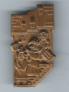 Basler Plaketten & Abzeichen: Fasnachtsplakette Basel, "Blaggedde" 1977 (Bronce) – Gebraucht aus Zürich von t24_de