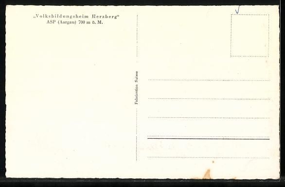 Cartoline postali: AK Asp, Volksbildungsheim Herzberg – Usato da Berlin venduto da bartko-reher 1