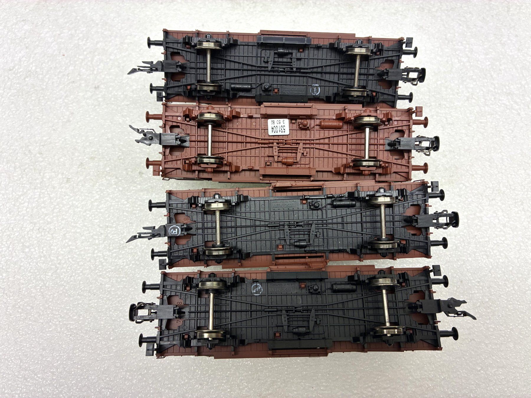 Fleischmann Modellini di ferrovie: Fleischmann H0= 4x Güterwagen SOB | FS | DB – Usato da Thun venduto da retoolinoo 7