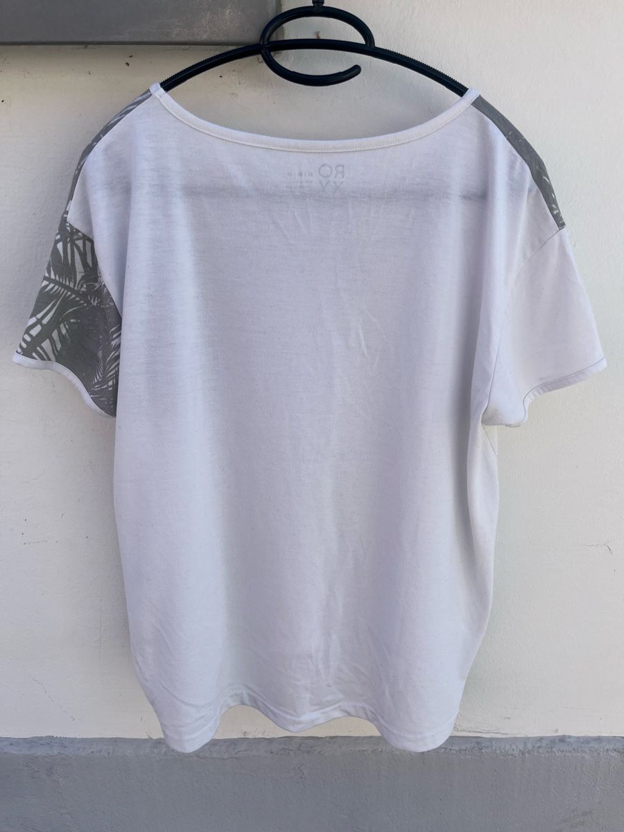 Roxy T-shirt: Roxy: T-Shirt Palmen M, weiss – Usato da Rhäzüns venduto da duudii 1