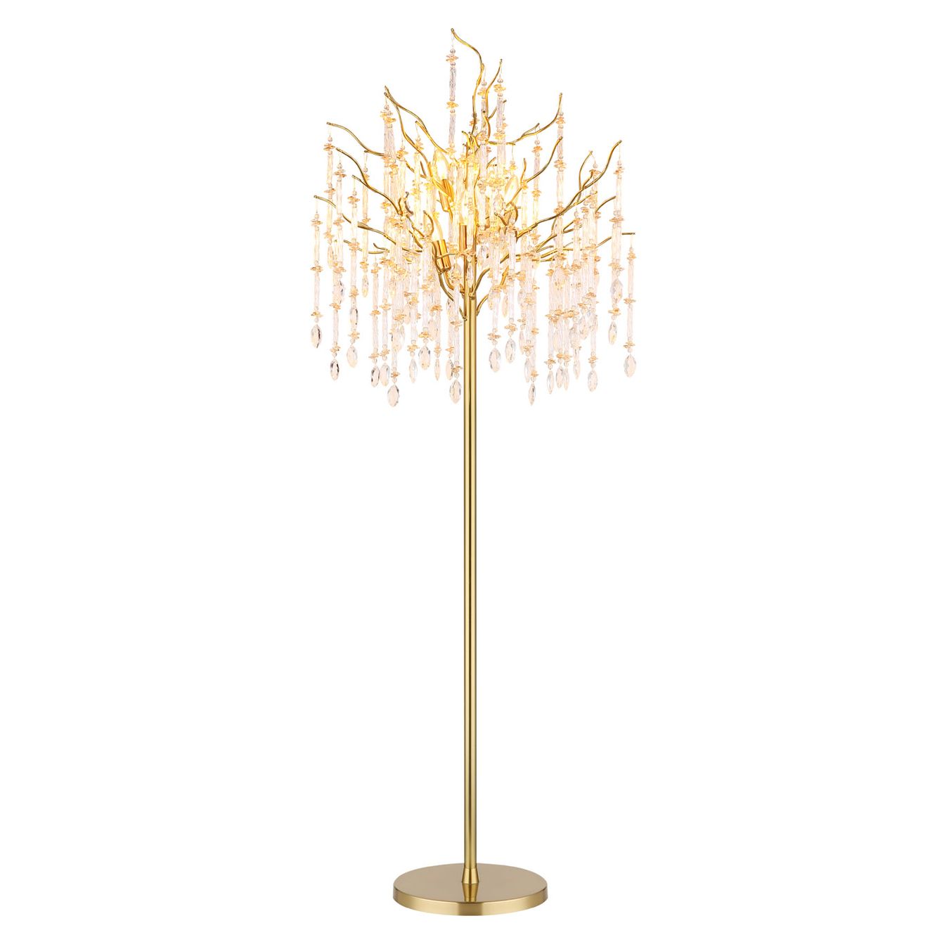 Lampade: Stehleuchte, Glaskristalle, 165 cm Höhe – Nuovo (secondo la descrizione) da Kreuzlingen venduto da Smart-Light