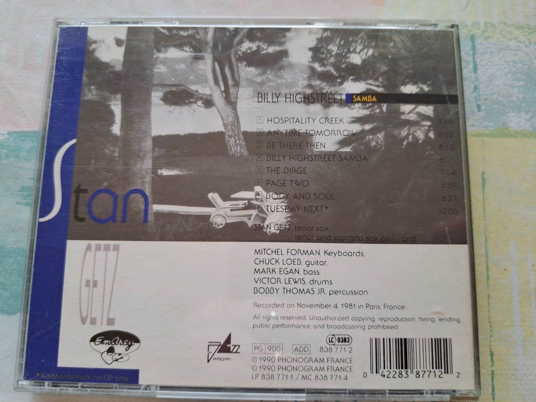 CDs: Cd Stan Getz - Billy Highstreet Samba – D'occasion à Pully par bro_n52j 1
