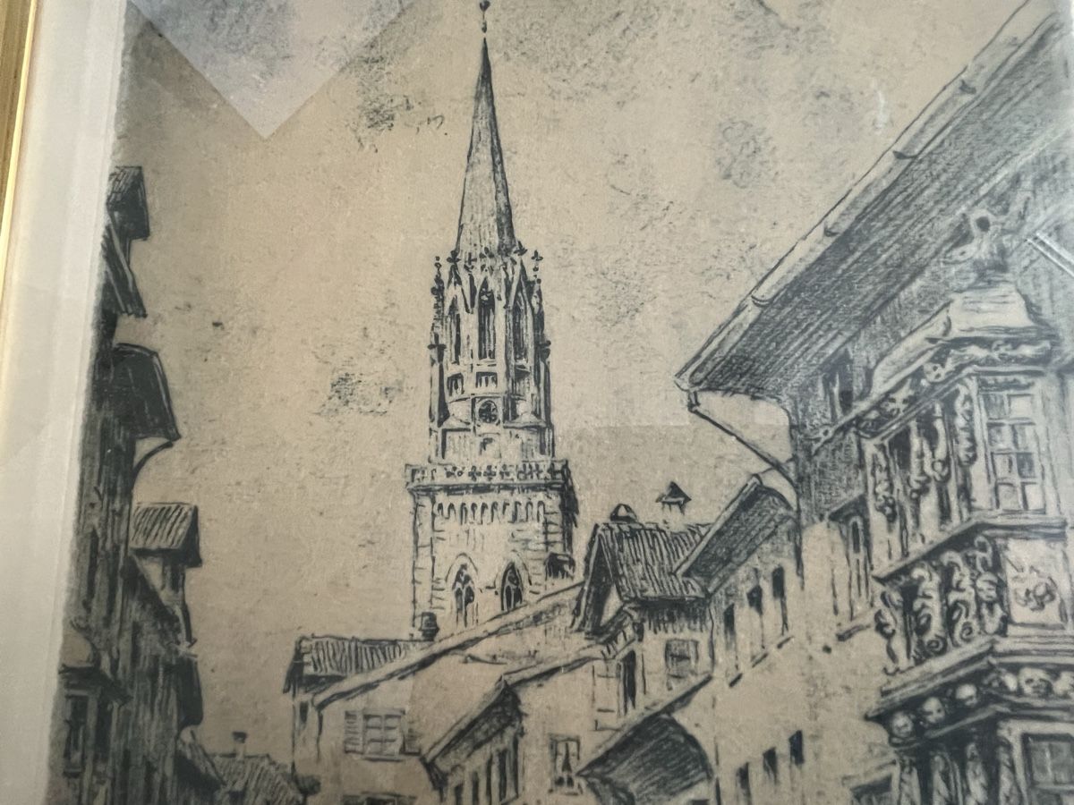 Stiche: Kirche St. Laurenzen Kupferstich – Gebraucht aus Romanshorn von Apfelschuss 1