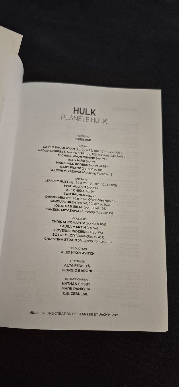 BD: HULK PLANÈTE HULK MARVEL COMICS BD RÉCIT COMPLET FRANÇAIS  – D'occasion à Grand-Lancy par luc111 3