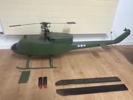 RC Hubschrauber Bell UH-1 Graupner / Vintage Bastlerobjekt