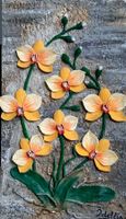 3D Wandbild, Orchideen, handgemacht!