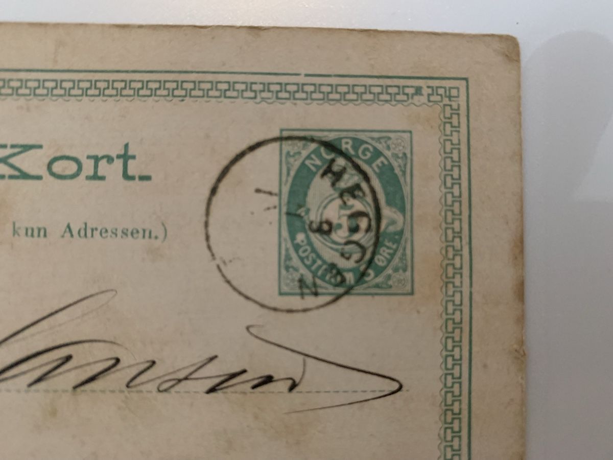 Cartoline postali: Alte Postkarte Norwegen 1882 Brev-Kort. – Usato da Erlenbach ZH venduto da Ritschly 1