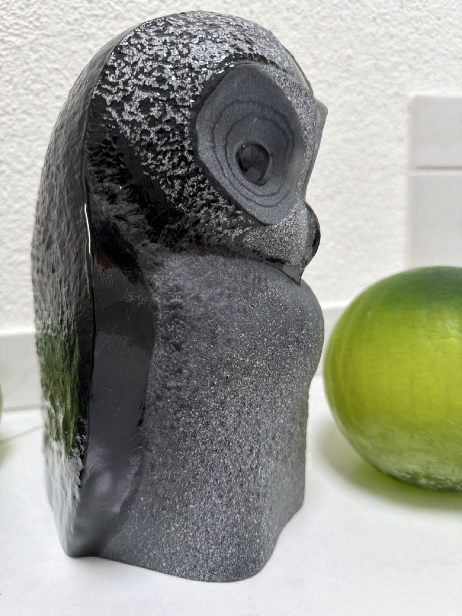 Statuette: Mats Jonasson , Eule, Kristallglas. – Usato da Biberist venduto da Momo33 4