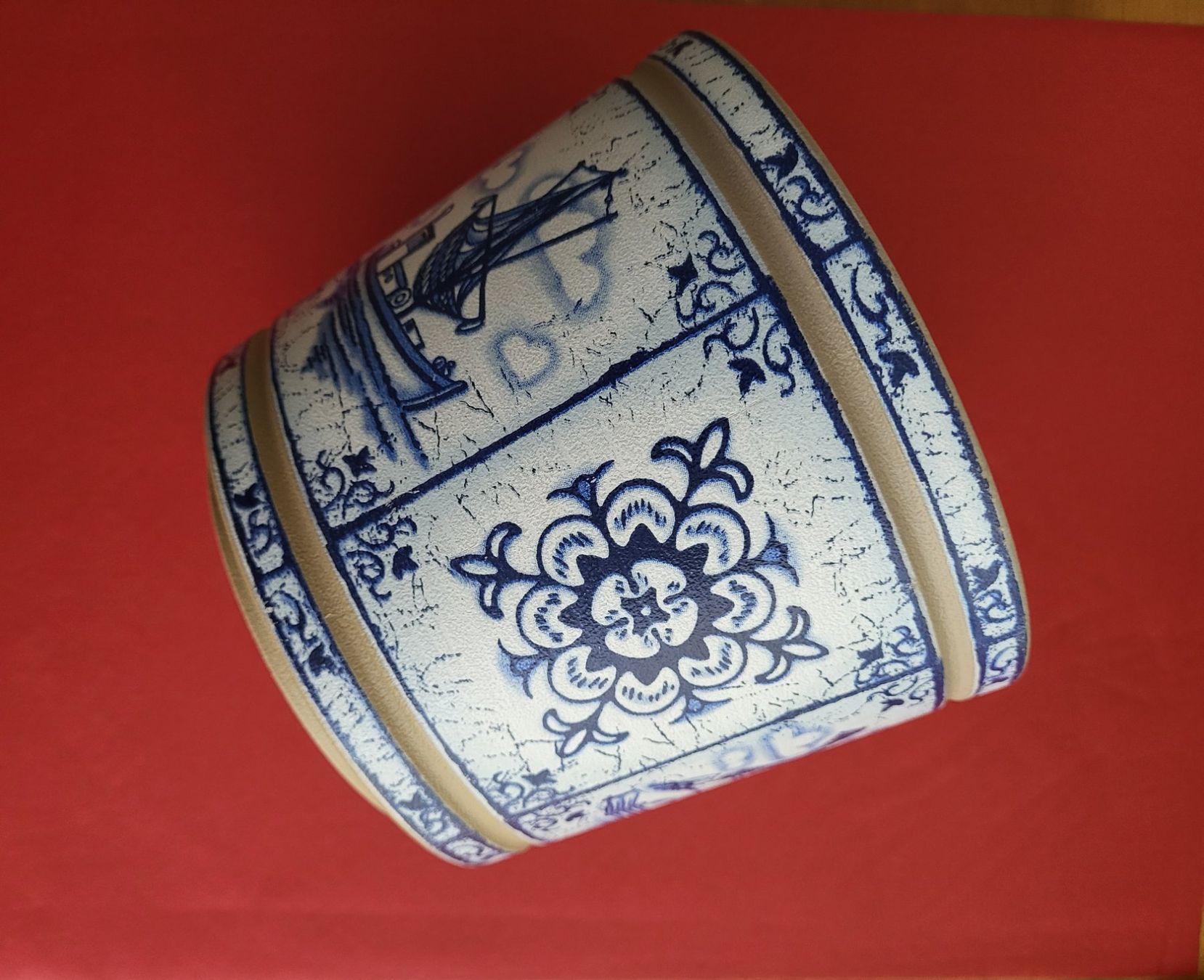 Pots de fleurs: Blumentopf, blau-weiss bemustert/Kunststoff – D'occasion à Eschlikon TG par Hirzliblick 3