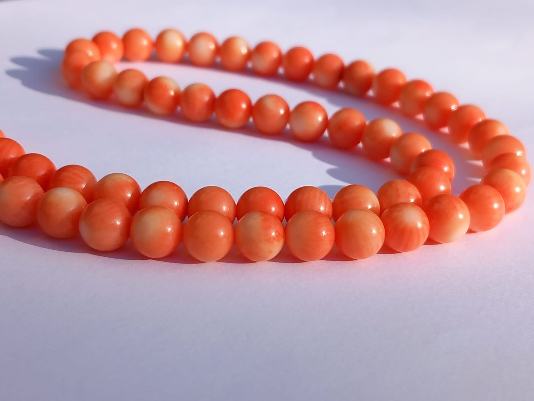 Catenine: Neue Korallen Kette DM 7.6mm – Nuovo (secondo la descrizione) da Winterthur venduto da Jopf1 6