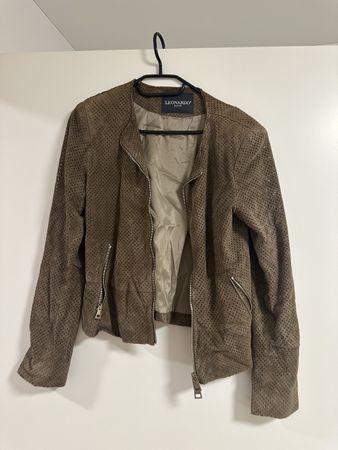 Lederjacke LEONARDO Damen Gr. 38 perforiert