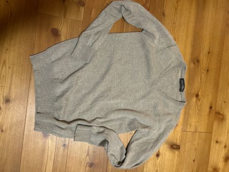 Golf Ponte 100% Cashmere Beige Sweater - EU Size M