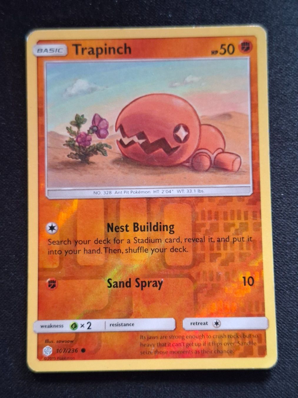 Pokémon Sammelbilder & Trading cards: Pokemon Trapinch Reverse 107/236 Cosmic Eclipse – Gebraucht aus Gammen von Karbax