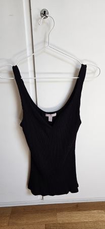 H&M Top Grösse S schwarz gerippt